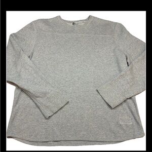 GAP Gray Thermal waffle knit Cotton Shirt Athletic Fit Round Neck Men XL vintage